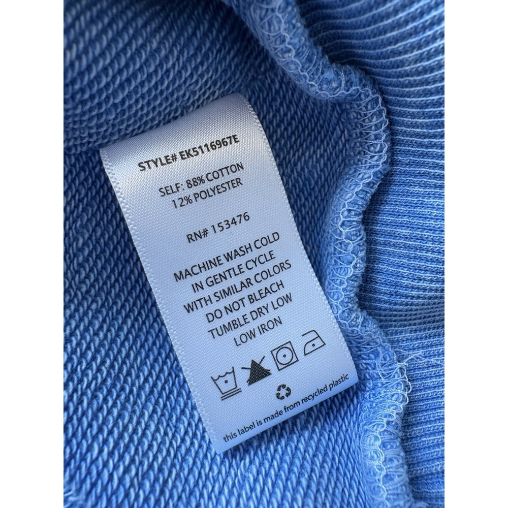 Evereve Short Sleeve Lizzie Pullover Shirt Cotton Small powder Blue Sweatshirt - Picture 5 of 8